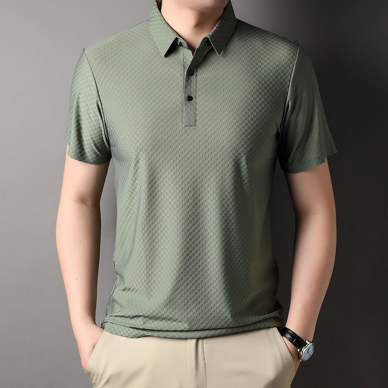 Jacquard Square Polo Shirt