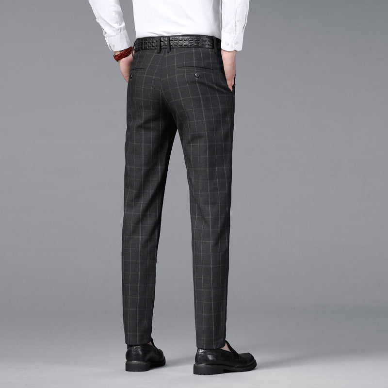 Business Plaid Dressing Pants
