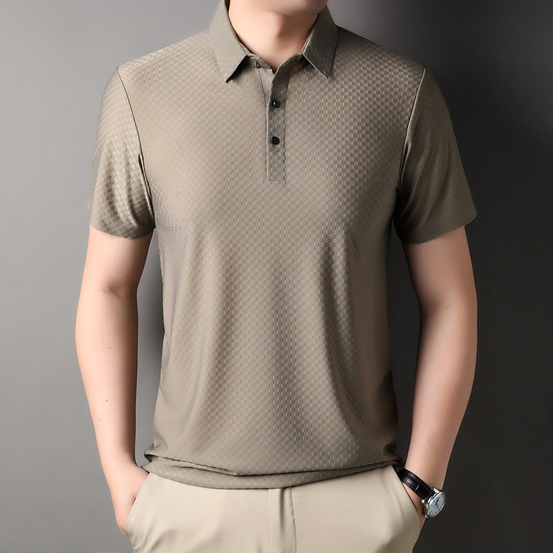 Jacquard Square Polo Shirt