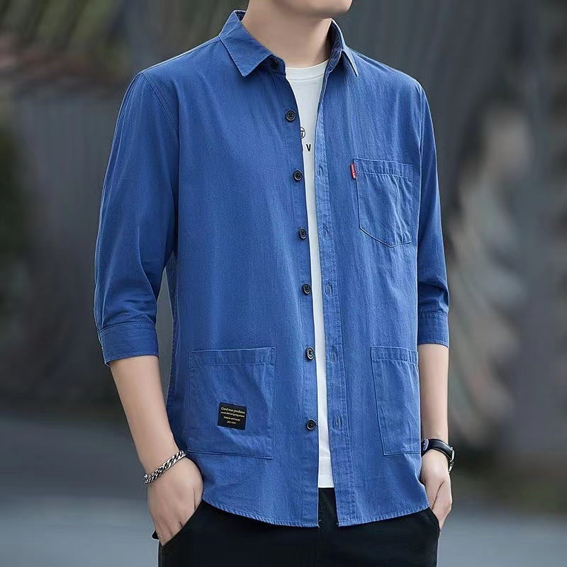 Lapel Long Sleeve Shirt