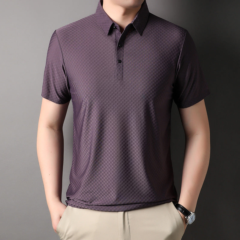Jacquard Square Polo Shirt