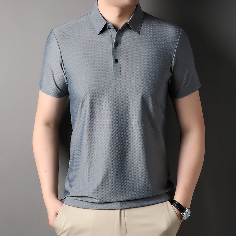 Jacquard Square Polo Shirt