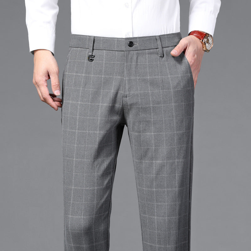 Business Plaid Dressing Pants