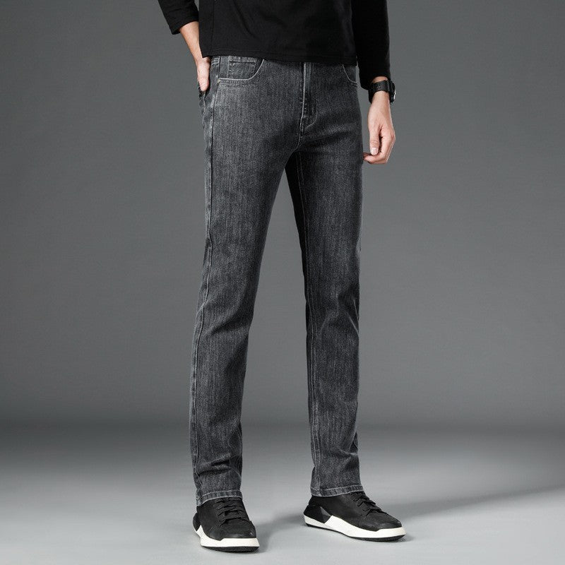 Gray Straight Jeans