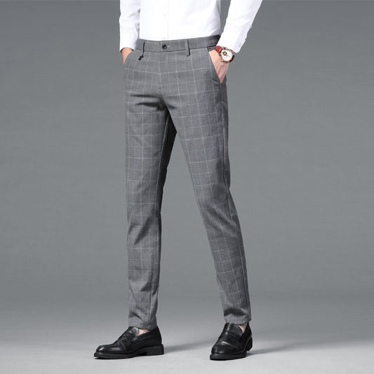 Business Plaid Dressing Pants