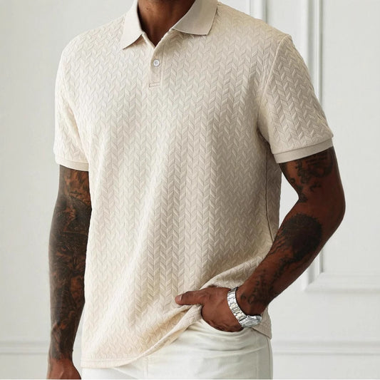 Solid Polo Collar Shirt