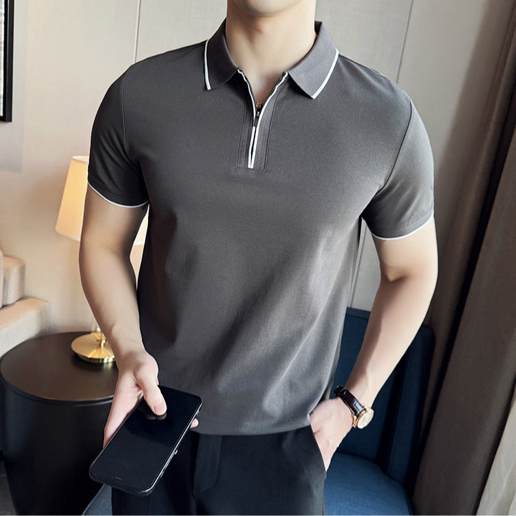 Polo Short Sleeve Zipper Shirt