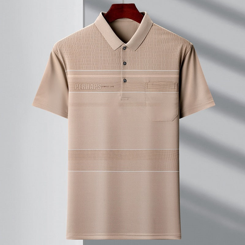 Collar Stripes Polo Shirt
