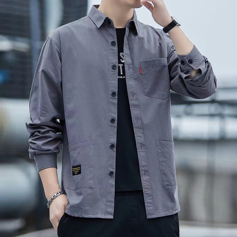 Lapel Long Sleeve Shirt